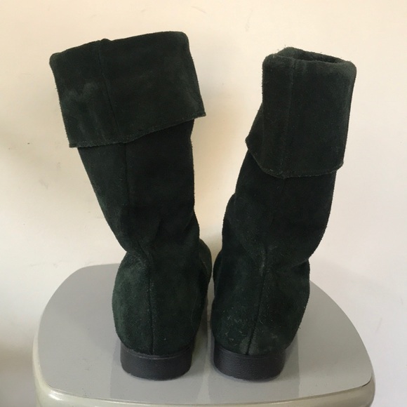 Lands end dark green boot fold over pull on - Picture 3 of 8